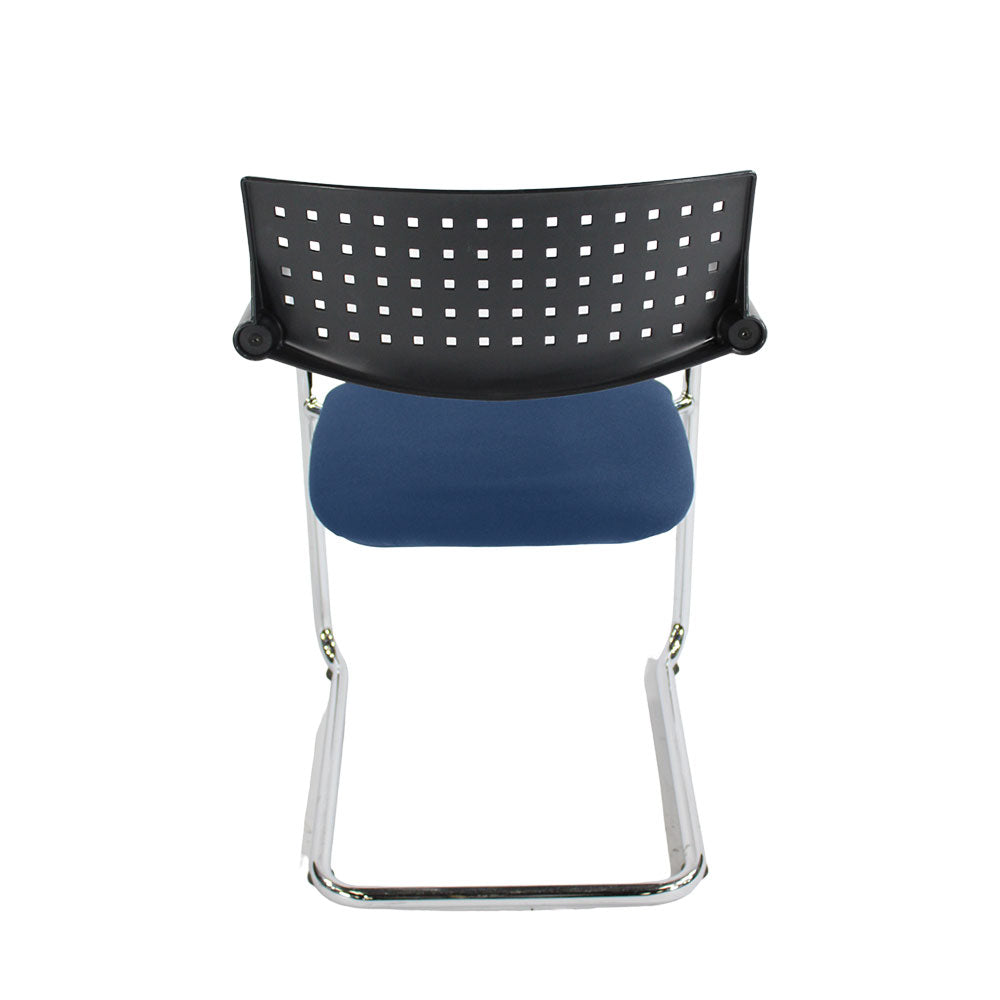 Vitra: VisaVis Meeting Chair in Blue Fabric - Refurbished