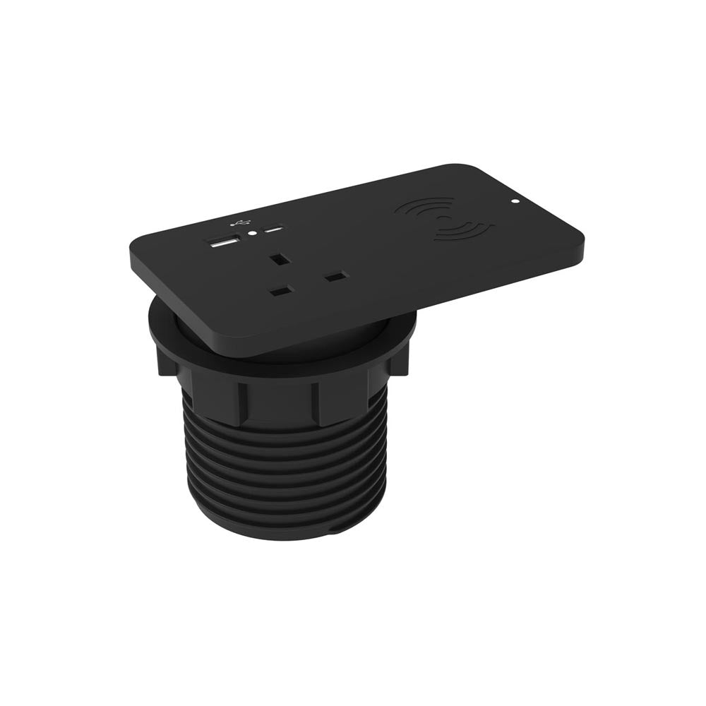 Módulo de potencia de dúo de iones rectangulares en la disco en negro