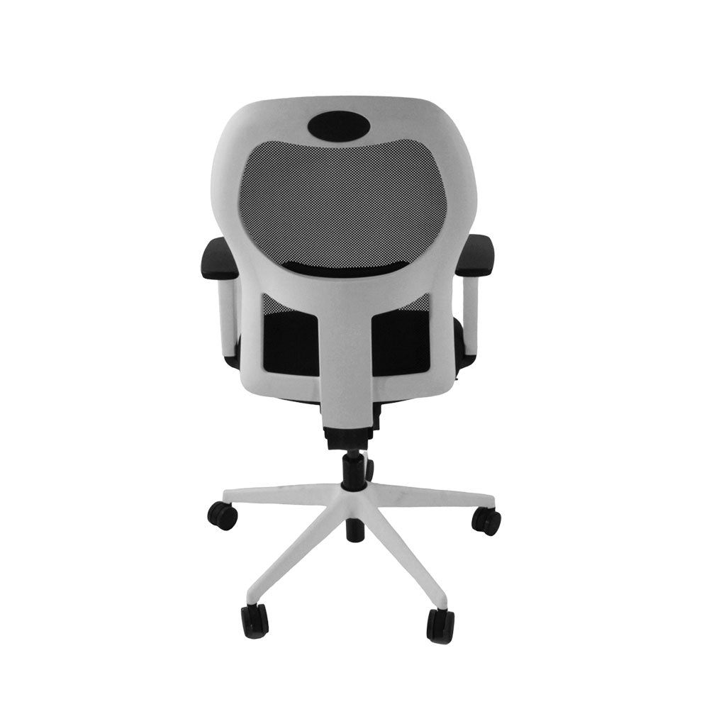 Ahrend: 160 Type Task Chair in Black Fabric/White Frame - Refurbished