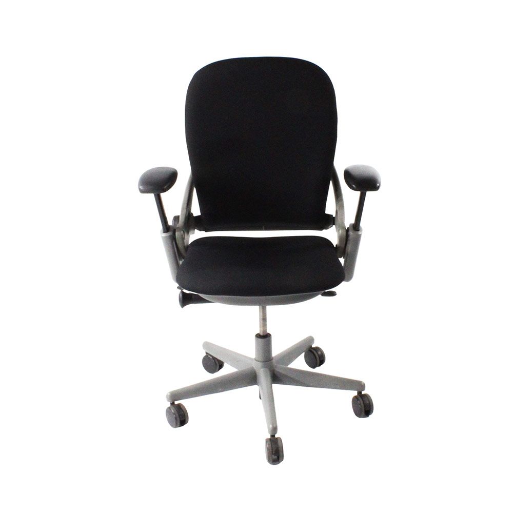 Steelcase: Leap V1 Office Chair - Grey Frame/Black Leather - Refurbished