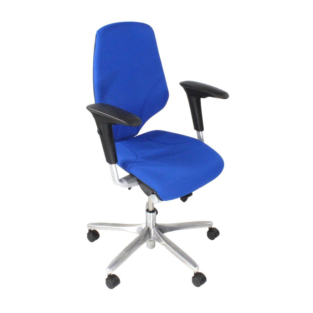 Giroflex: G64 Task Chair in Blue Fabric/Aluminium Frame - Refurbished