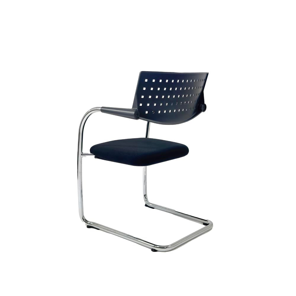 Vitra: VisaVis Meeting Chair in Black Fabric - Refurbished