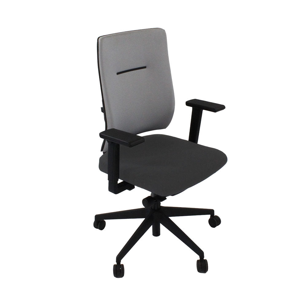 Viasit: Toleo Move Upholstered Back Task Chair In Grey Fabric - Refurbished