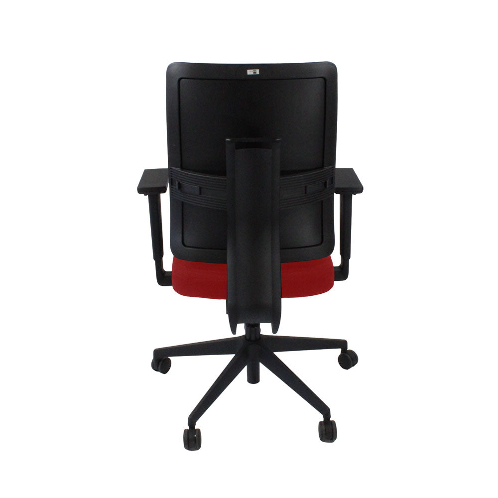 Viasit: Toleo Move Upholstered Back Task Chair In Red Fabric - Refurbished