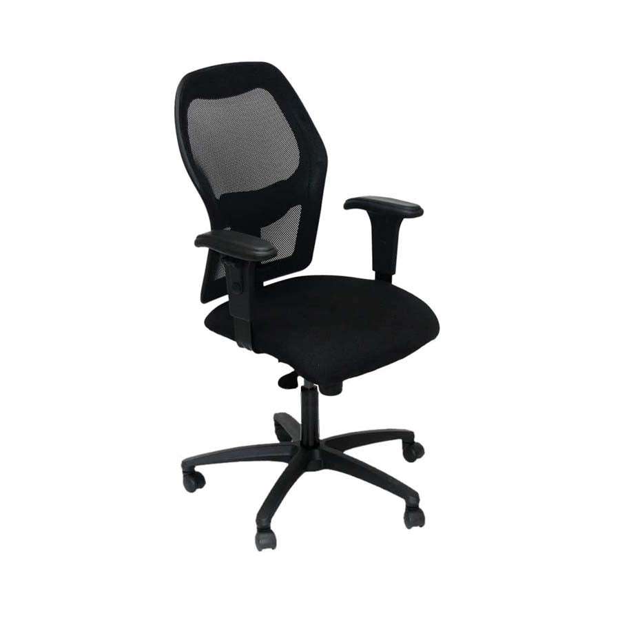 <tc>Ahrend</tc>Silla de trabajo tipo 160 en tela negra - Reacondicionada