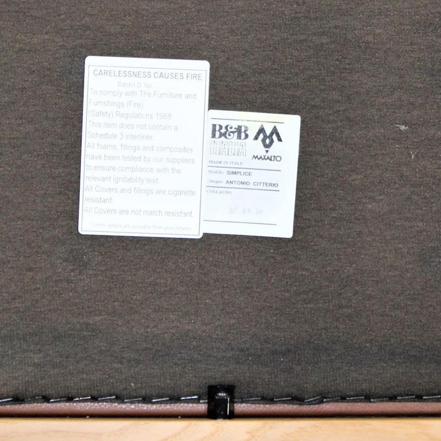 <tc>B&B Italia</tc>: Silla Musa en Cuero Marrón - Reacondicionada