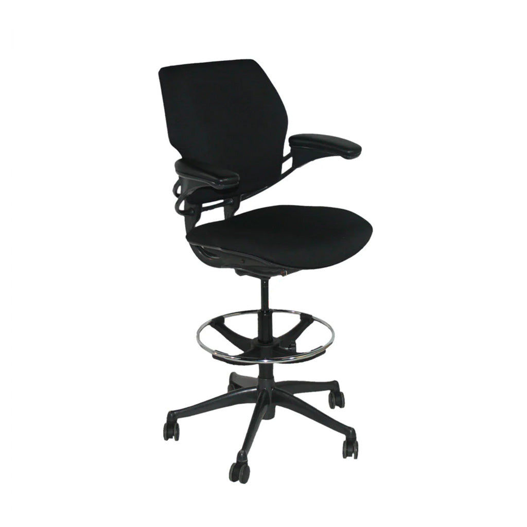 Humanscale: Freedom Draughtsman Chair in Black Fabric - Refurbished