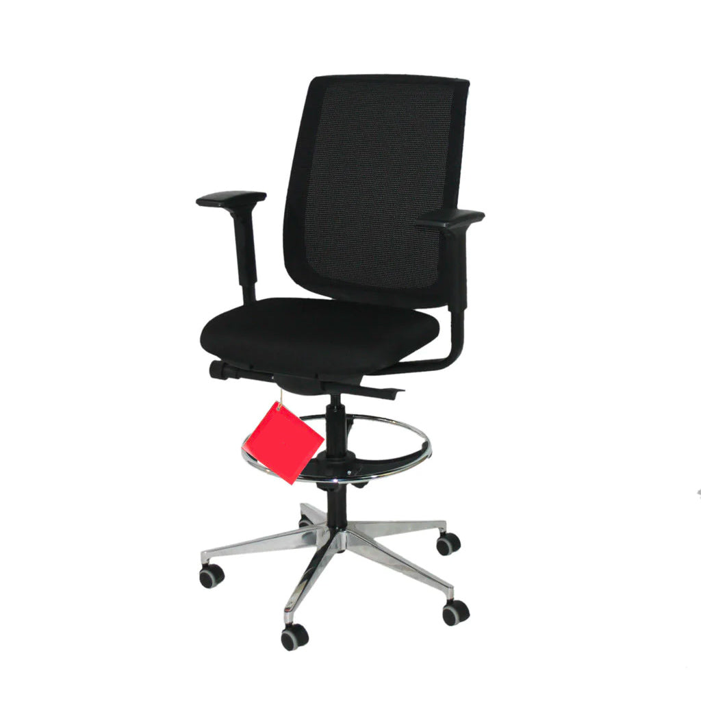 Steelcase: Reply Air Draughtman Chair with Polished Aluminium Base - Refurbished