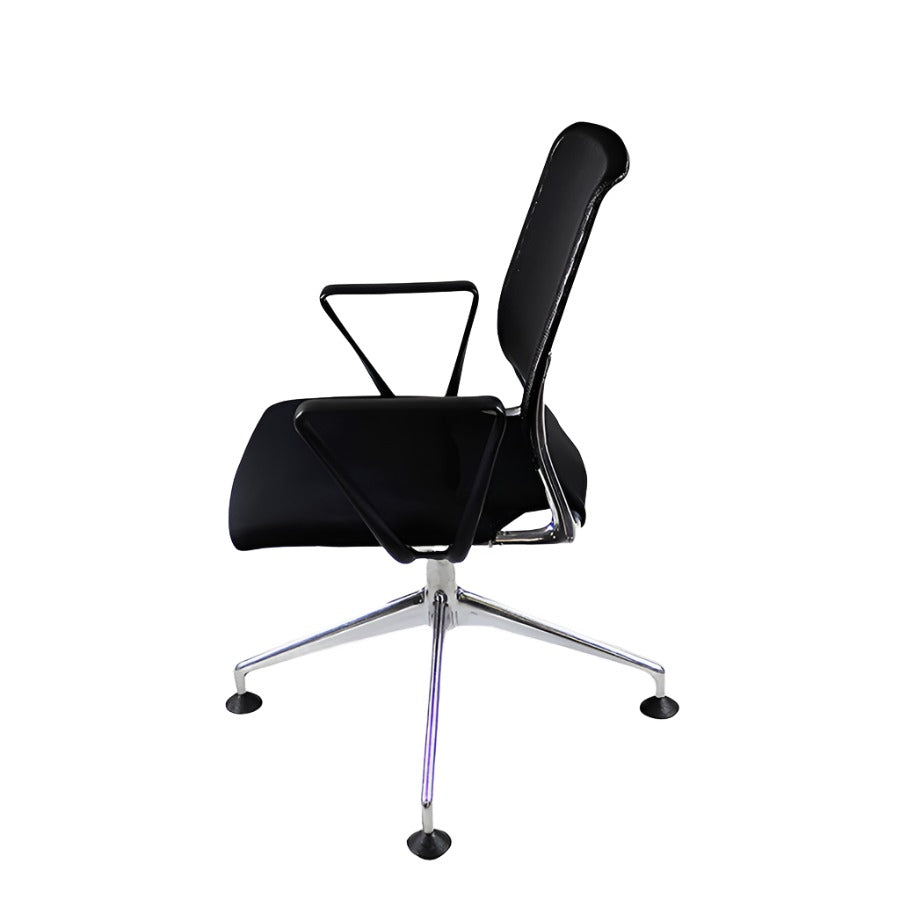 Vitra: Meda - Meeting Chair with Mesh Back Plastic Arms- Refurbished