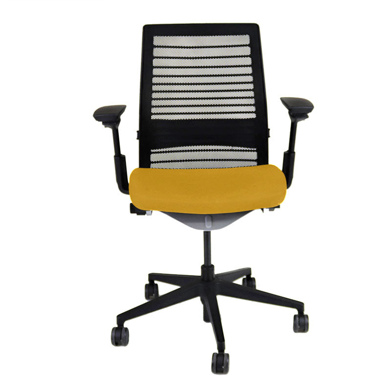 <tc>Steelcase</tc>: <tc>Think V2</tc> Silla de oficina con respaldo de malla - Reacondicionada