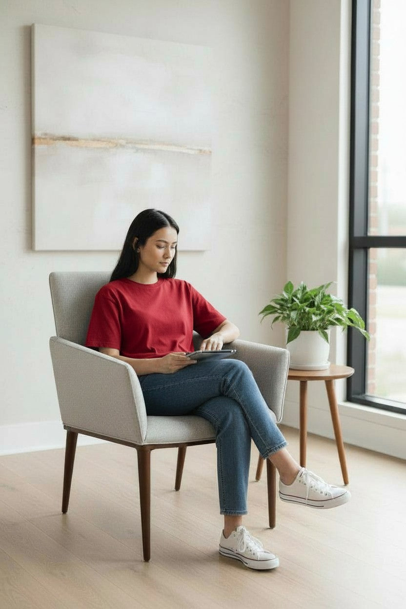 <tc>Knoll</tc> Estudio: Silla de visitas de listones de madera Aperture (reacondicionada)