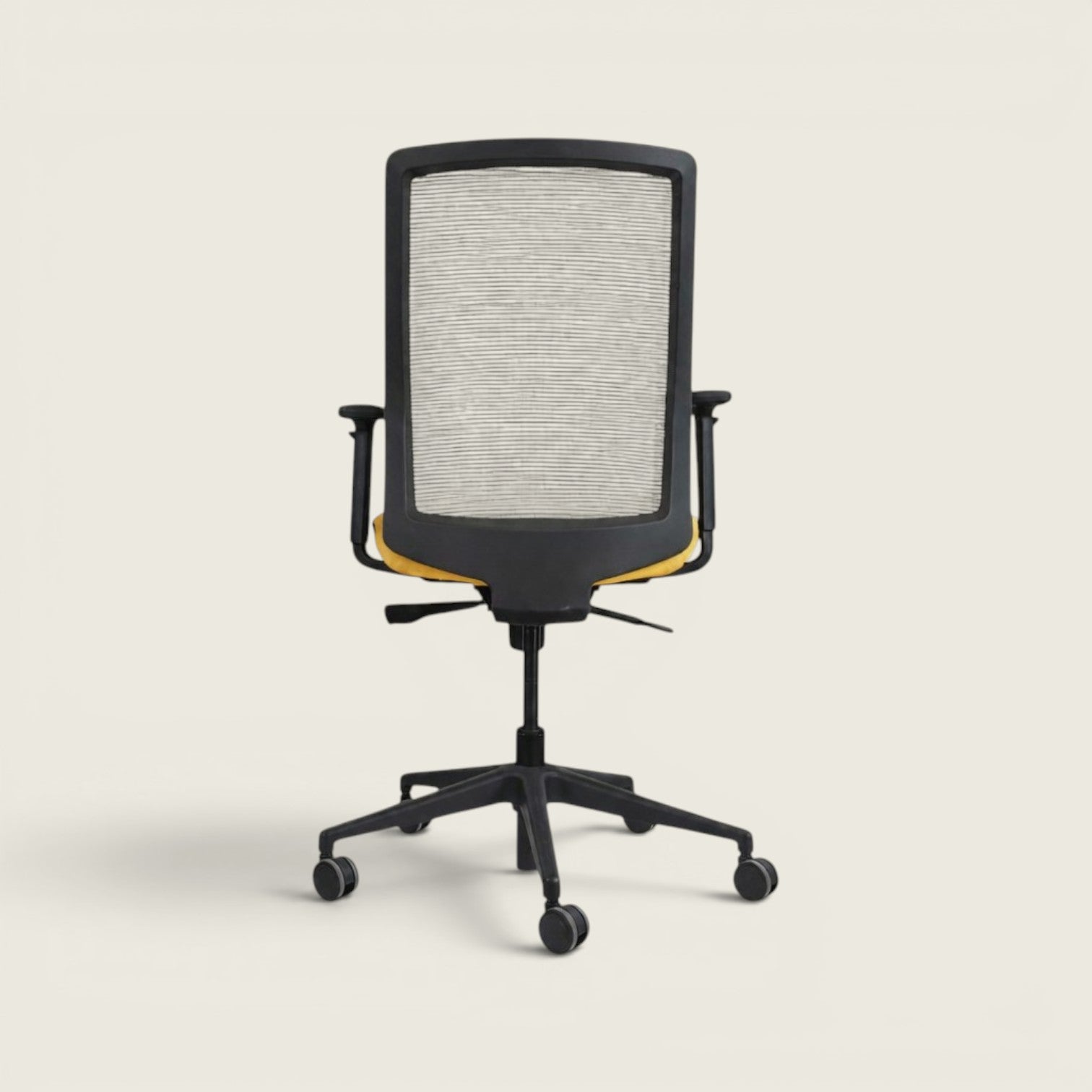 Bestuhl: S30 Task Chair in Yellow Fabric with a Cream Mesh Back - Refurbished