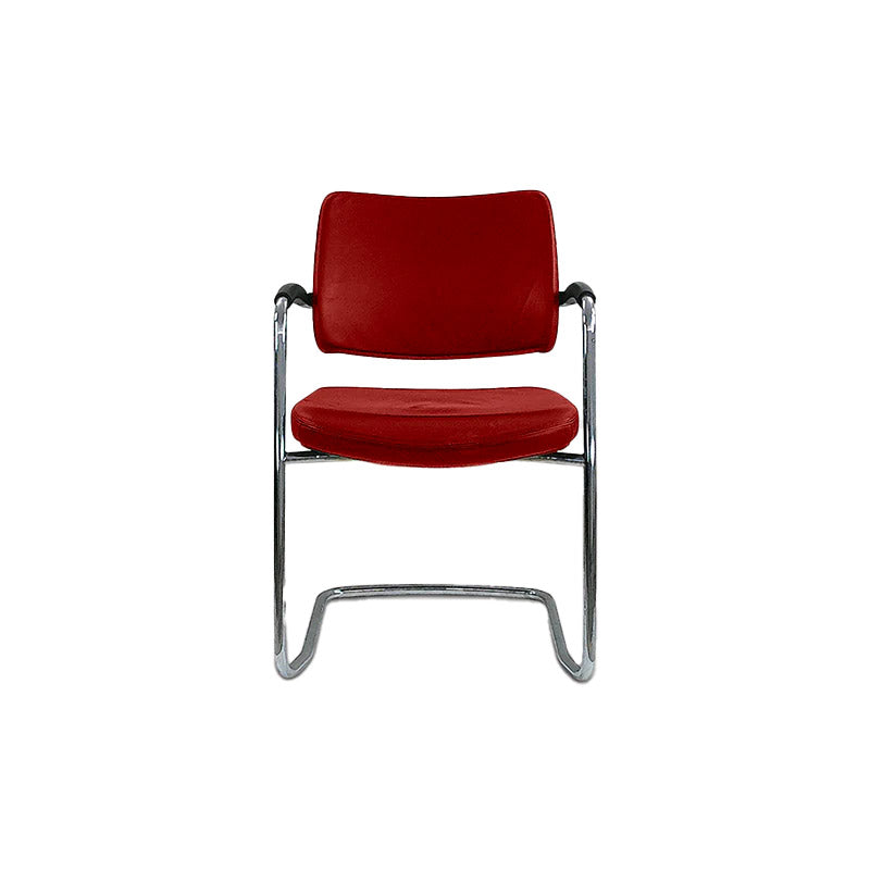 Boss Design: Silla para reuniones Pro Cantilever en tela roja - Reacondicionada