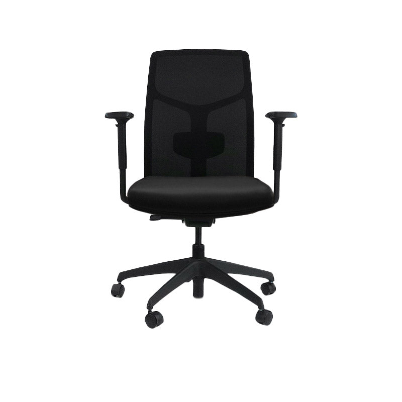 Boss Design: Tauro en cuero negro - Silla operativa - Reacondicionado