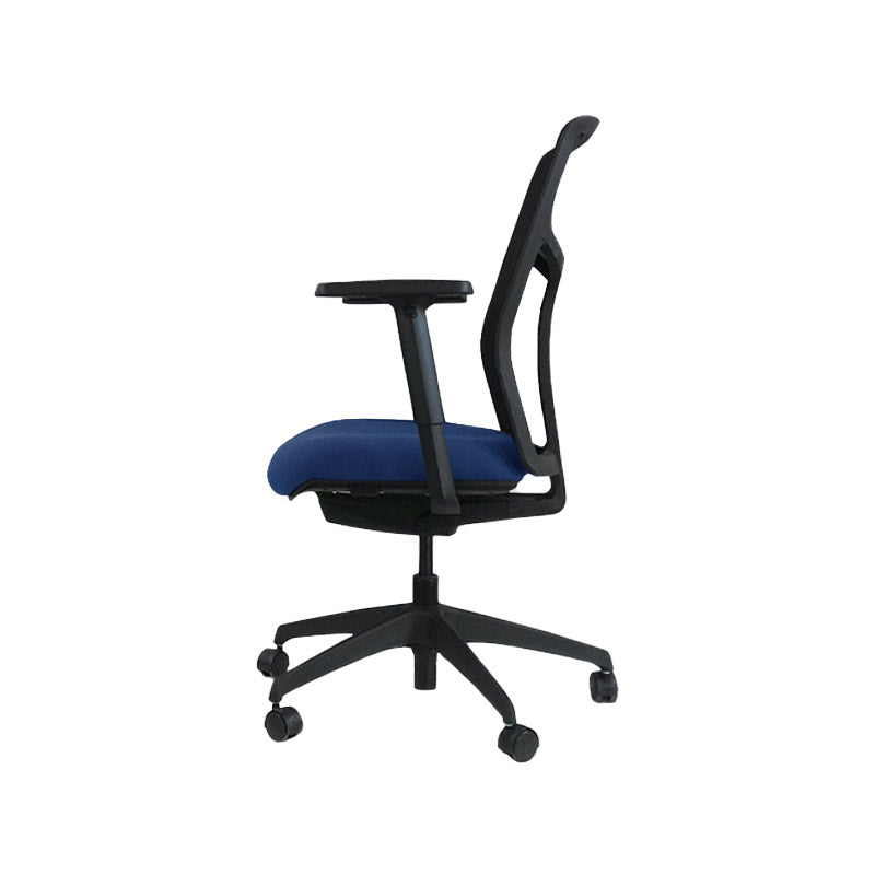 Boss Design: Tauro en tela azul - Silla operativa - Reacondicionado