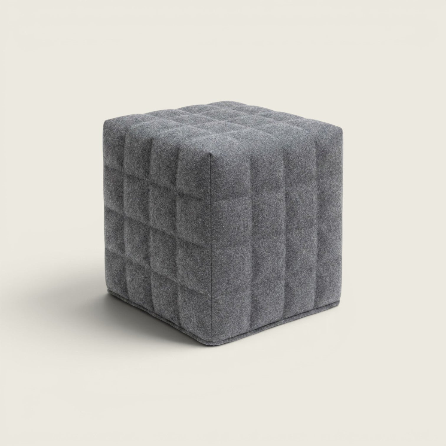 BuzziSpace: Taburete Cube 3D Solo en tela gris - Reacondicionado