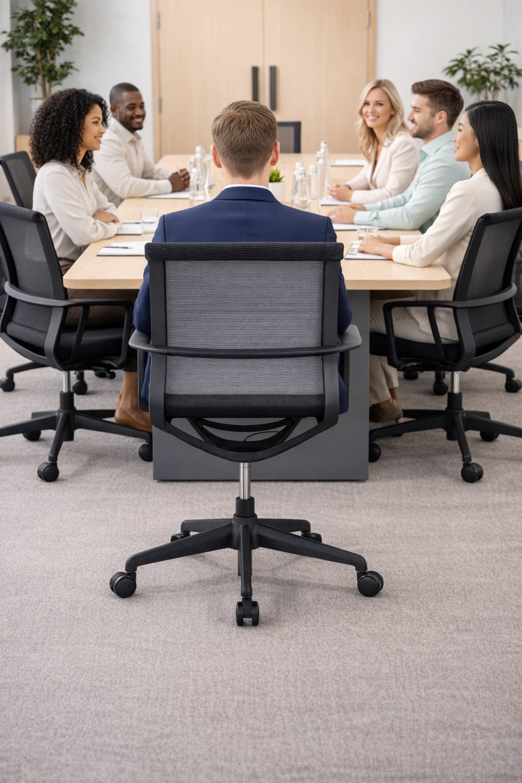 Global: Contour Mesh Back Office Chair in Black - Refurbished