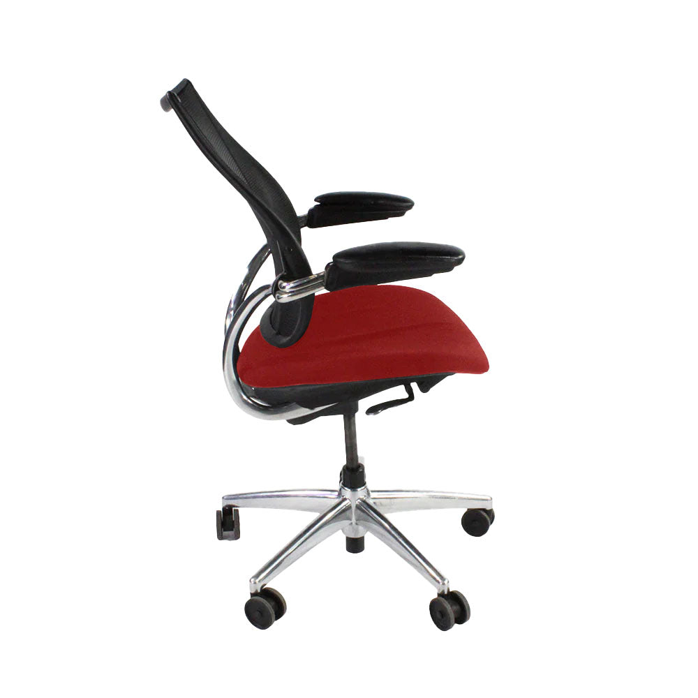 Humanscale: Liberty Task Chair in Red Fabric/Aluminium Frame - Refurbished