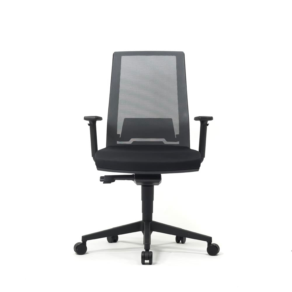 <tc>Haworth</tc>Silla de trabajo Workliving Dreamliner en tela negra - Reacondicionada