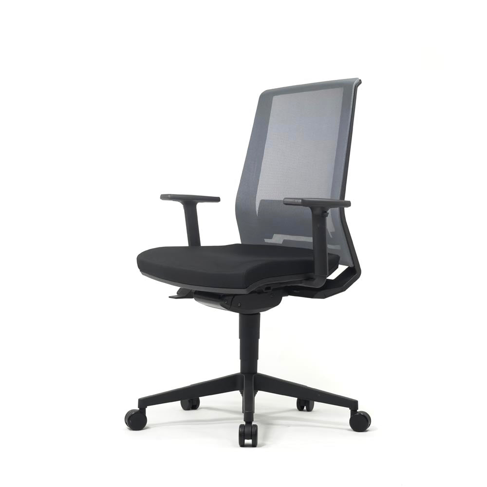 <tc>Haworth</tc>Silla de trabajo Workliving Dreamliner en tela negra - Reacondicionada