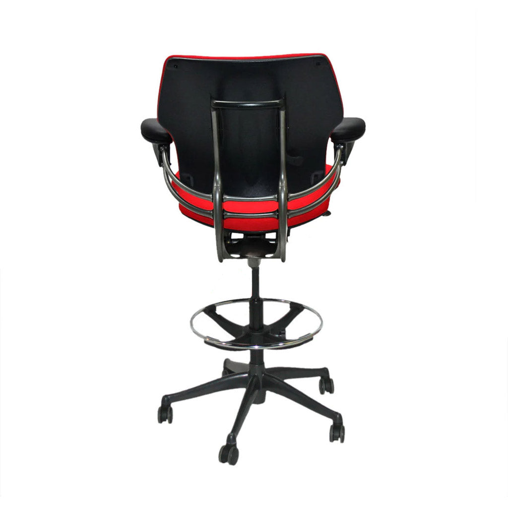 Humanscale: Freedom Silla de Dibujante en Tela Roja - Reacondicionada ...