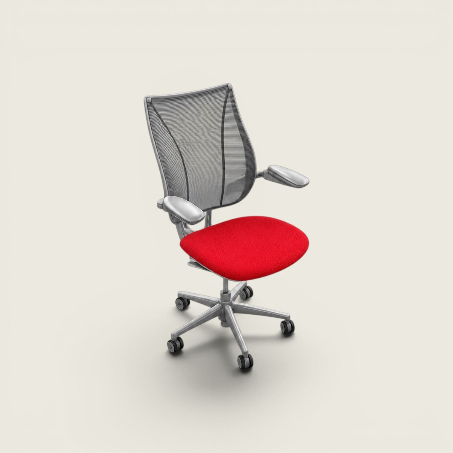 <tc>Humanscale</tc>: <tc>Liberty</tc> Silla de oficina en tela negra - Restaurada