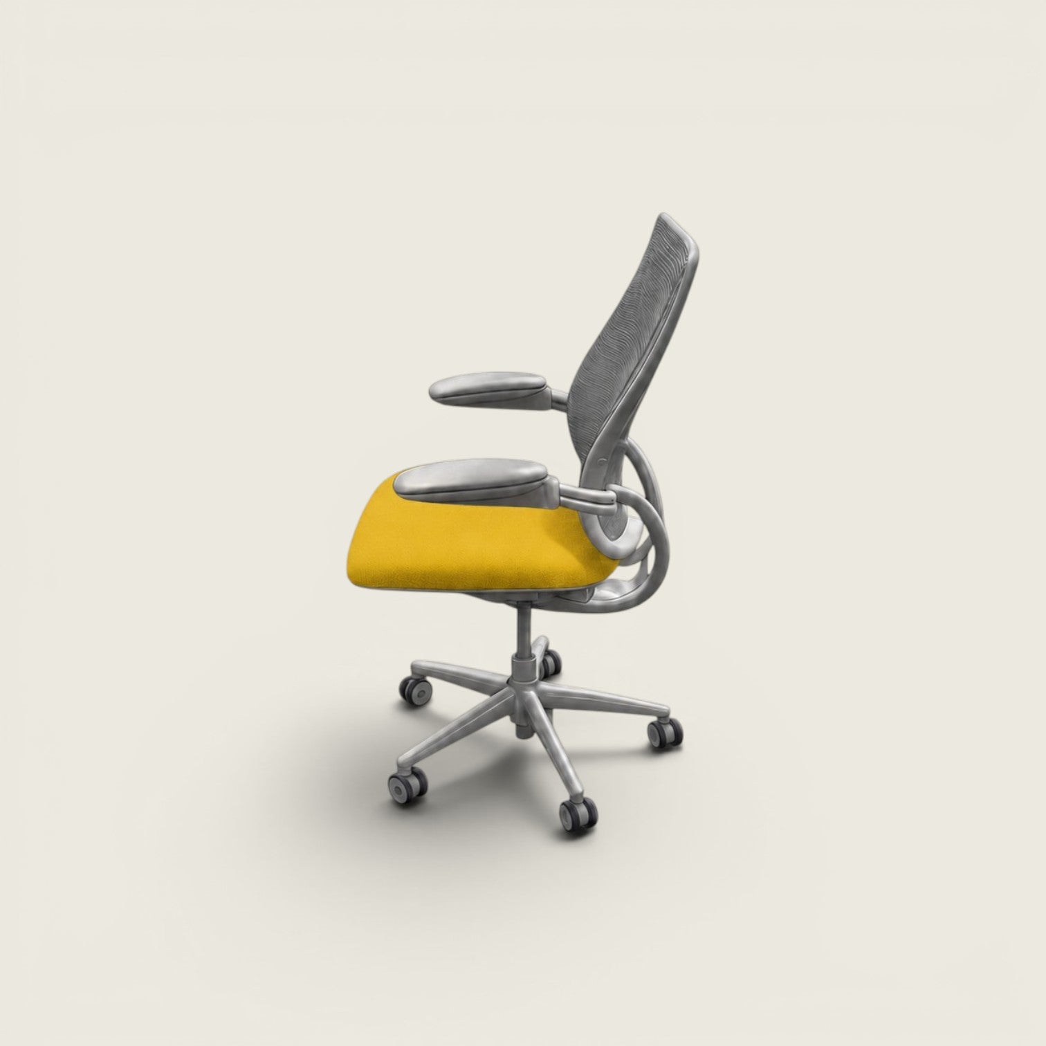 <tc>Humanscale</tc>: <tc>Liberty</tc> Silla de oficina en tela negra - Restaurada