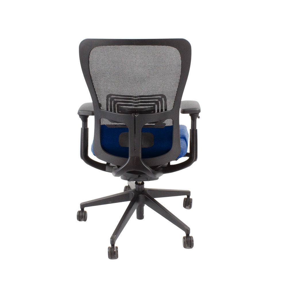 Haworth: Silla operativa Zody Comforto 89 en tela azul/estructura negra - Reacondicionada