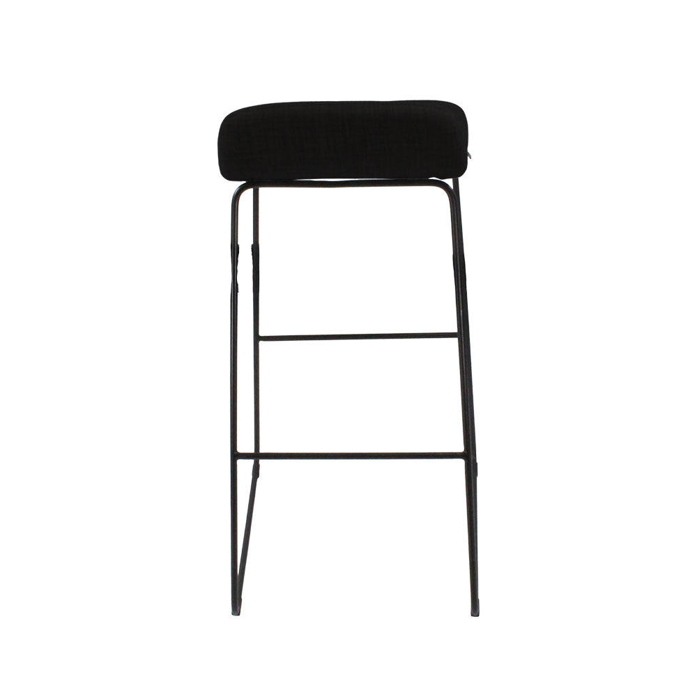 M.A.D: Lolli Bar Stool in Black Fabric - Refurbished