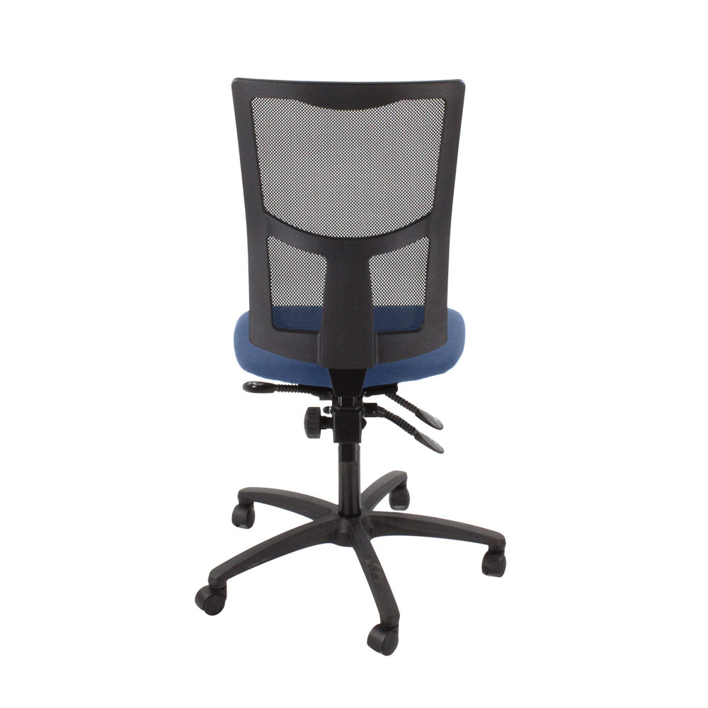 TOC: Ergo 2 Task Chair Without Arms in Blue Fabric - Refurbished
