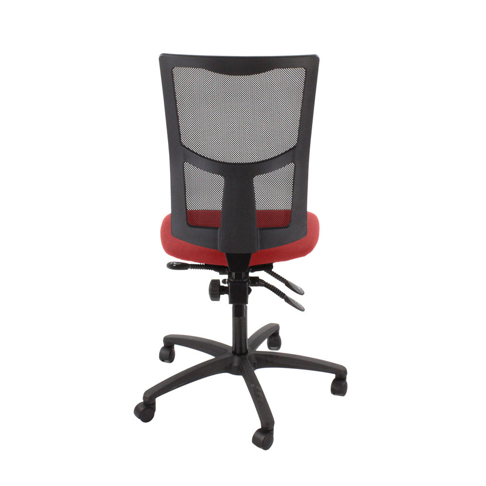 TOC: Ergo 2 Task Chair Without Arms in Red Fabric - Refurbished