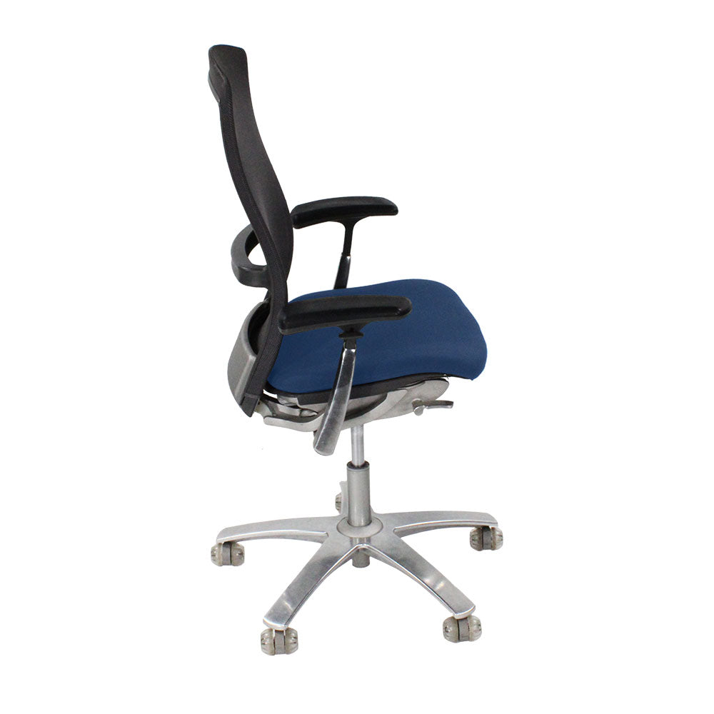 Knoll: Silla operativa Life de tela azul - Reacondicionada