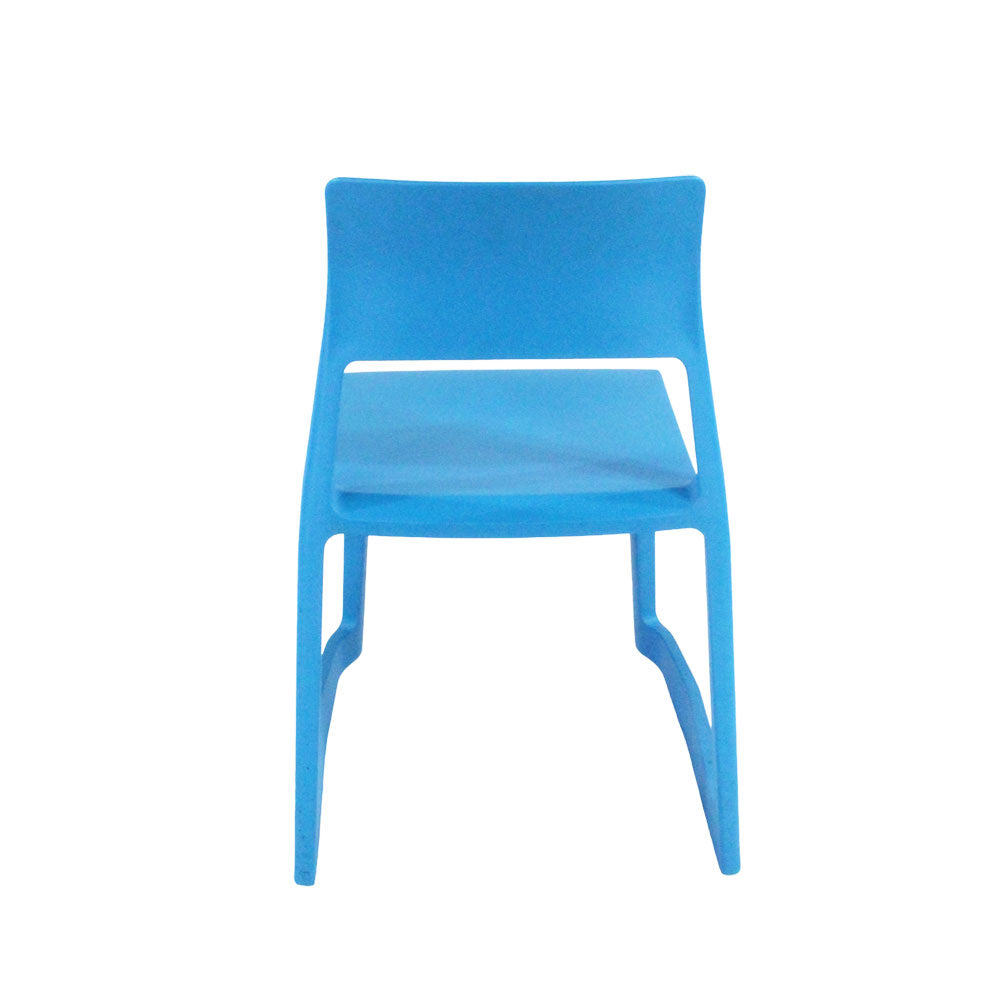 Vitra: Silla de cantina Tip Ton - Azul - Reacondicionada