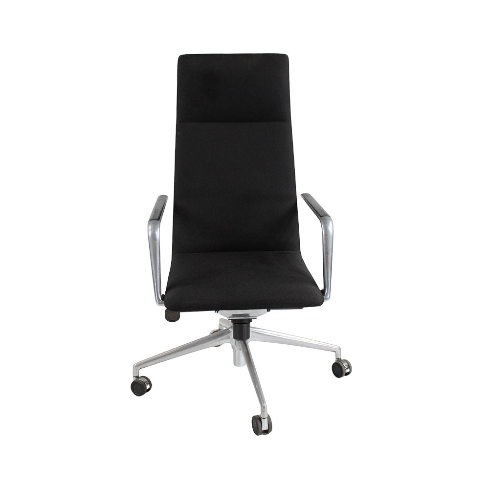 Brunner: Finasoft High Back Meeting Chair in Black Fabric - Refurbished