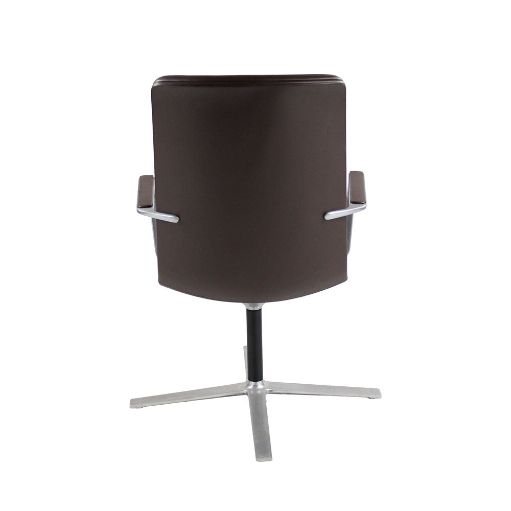 Orangebox: Calder Meeting Chair 4 Star Base in Brown Leather - Refurbished