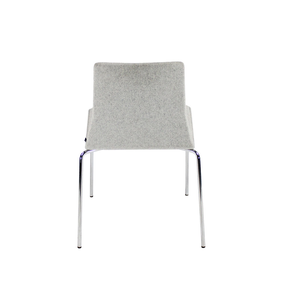 Steelcase: Silla apilable Coalesse de tela gris - Reacondicionada