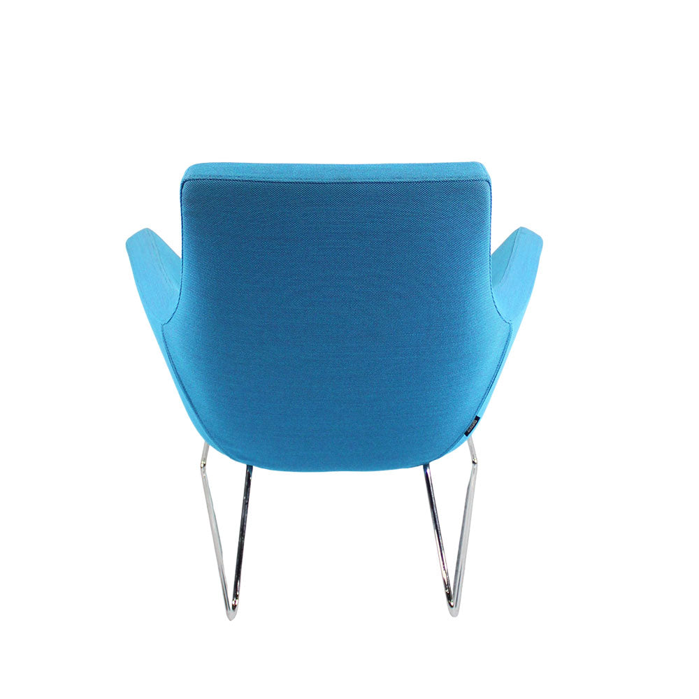 Sueco: Sillón Happy de tela azul - Reformado