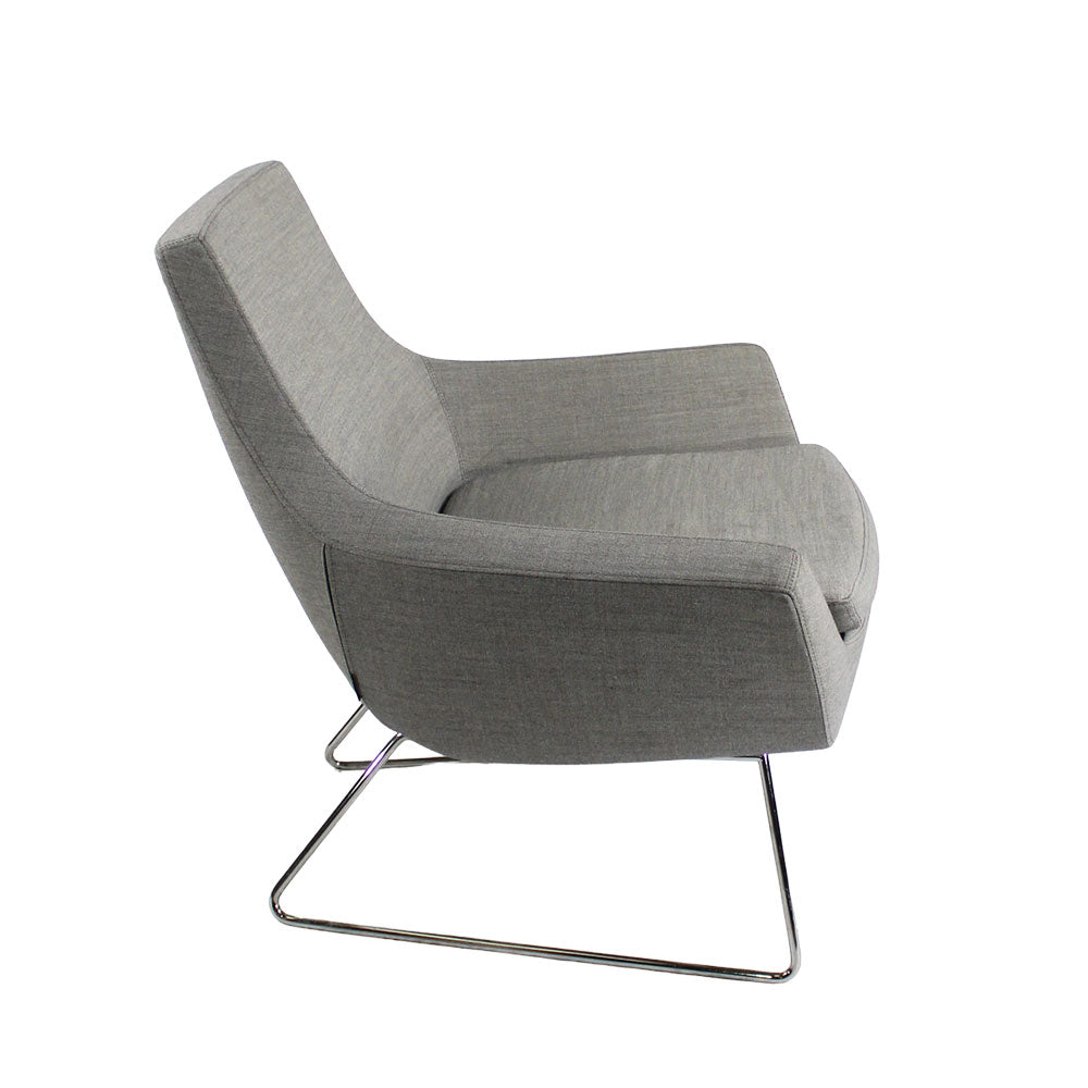 Sueco: Sillón Happy de tela gris - Reformado