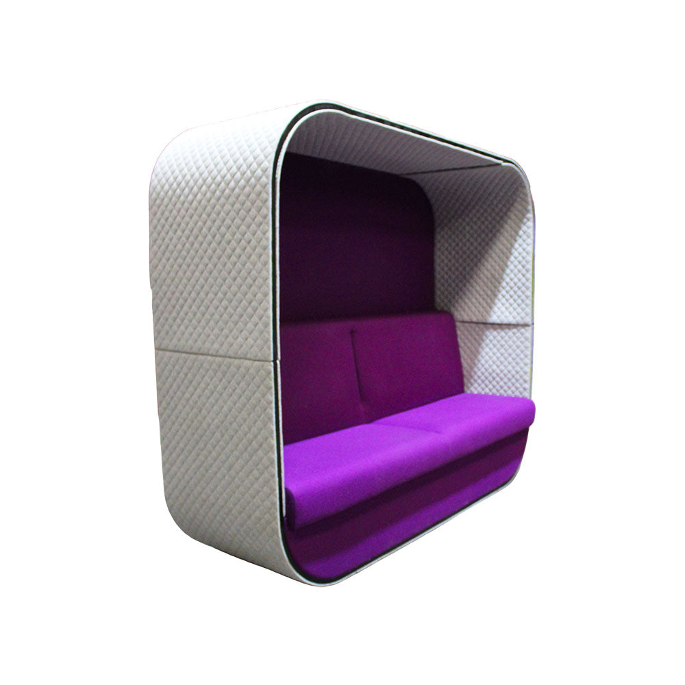 Boss Design: Cocoon COC/1 Meeting Booth in Grey/Purple Fabric - Refurbished