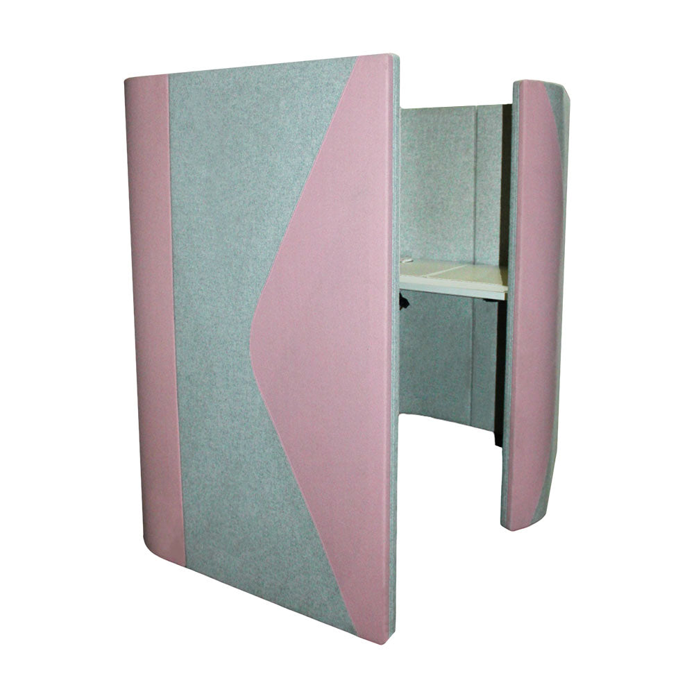 Allermuir: Haven Solo Pod in Grey/Pink Fabric - Refurbished