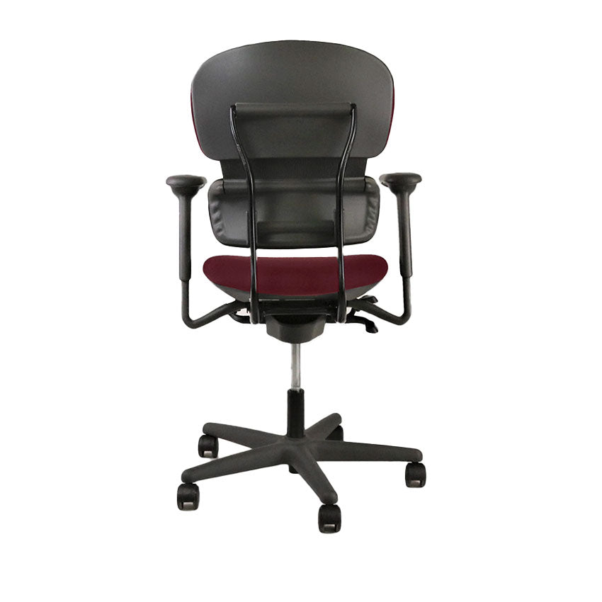 KI: Impulse Office Task Chair in Burgundy Leather - Refurbished