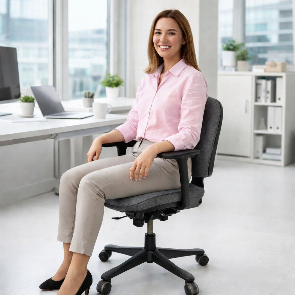 <tc>Kinnarps</tc> Silla de secretaria gris - Reacondicionada