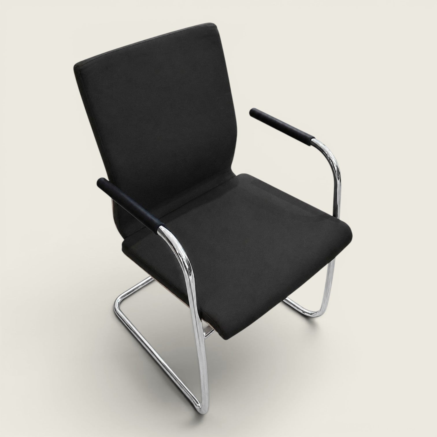 LD Seating: Conference Chair in Black Fabric with a Oak Back Finish - Refurbished