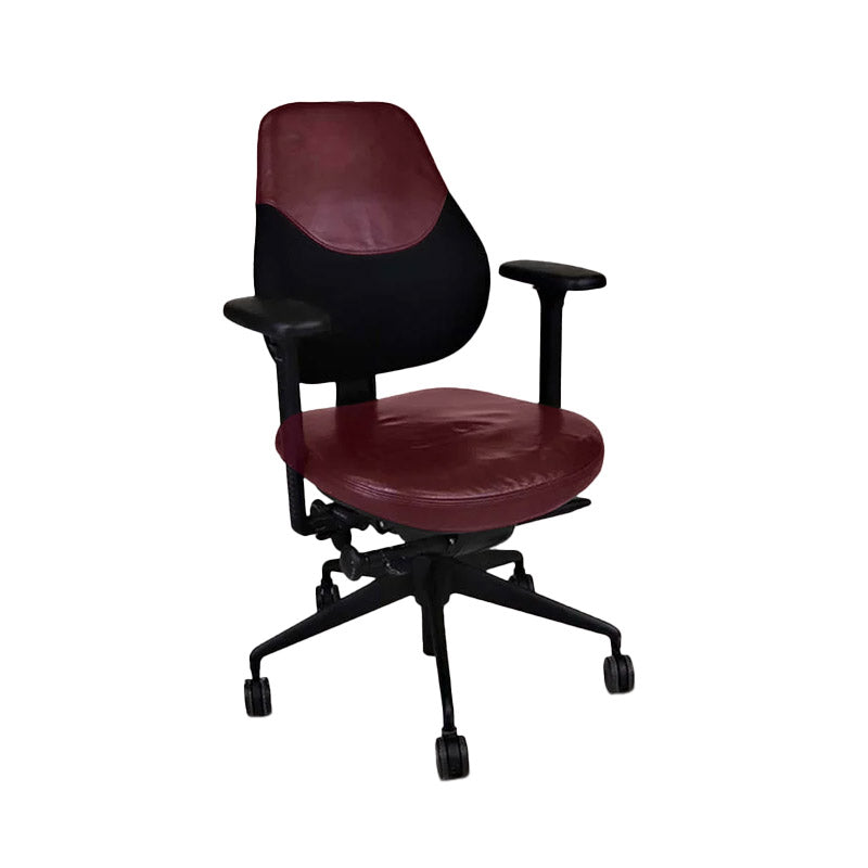 OrangeBox: Flo Office Chair in Burgundy Leather - Refurbished