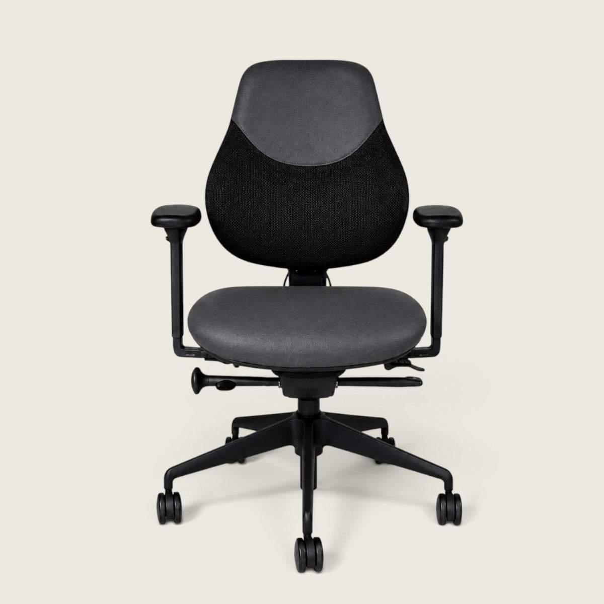 <tc>OrangeBox</tc>Silla de oficina Flo en tela gris - Restaurada