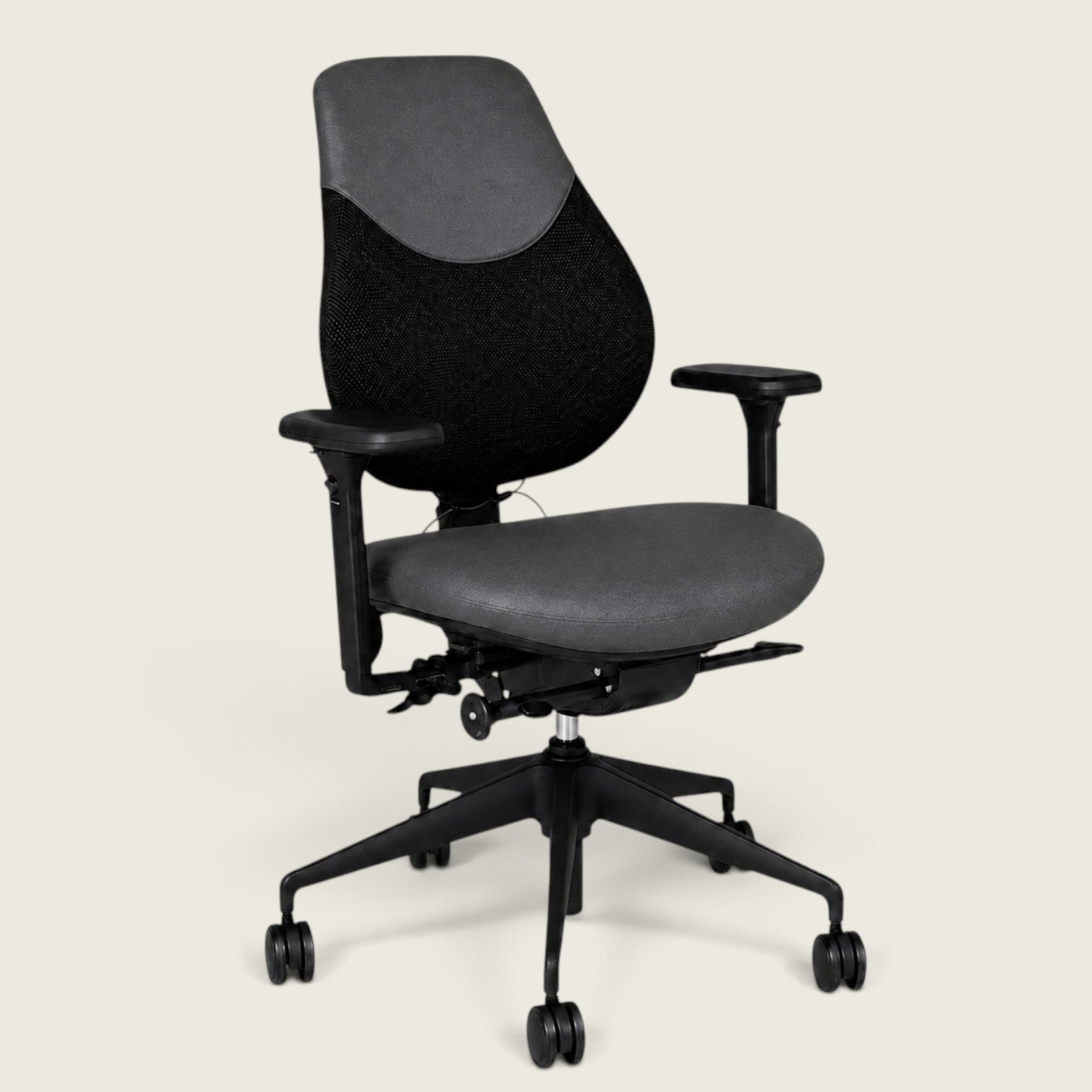 <tc>OrangeBox</tc>Silla de oficina Flo en tela gris - Restaurada