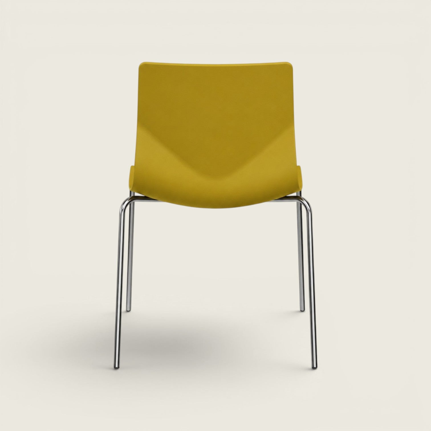 Ocee:  FourSure 44 Stackable Chair in Mustard- Refurbished