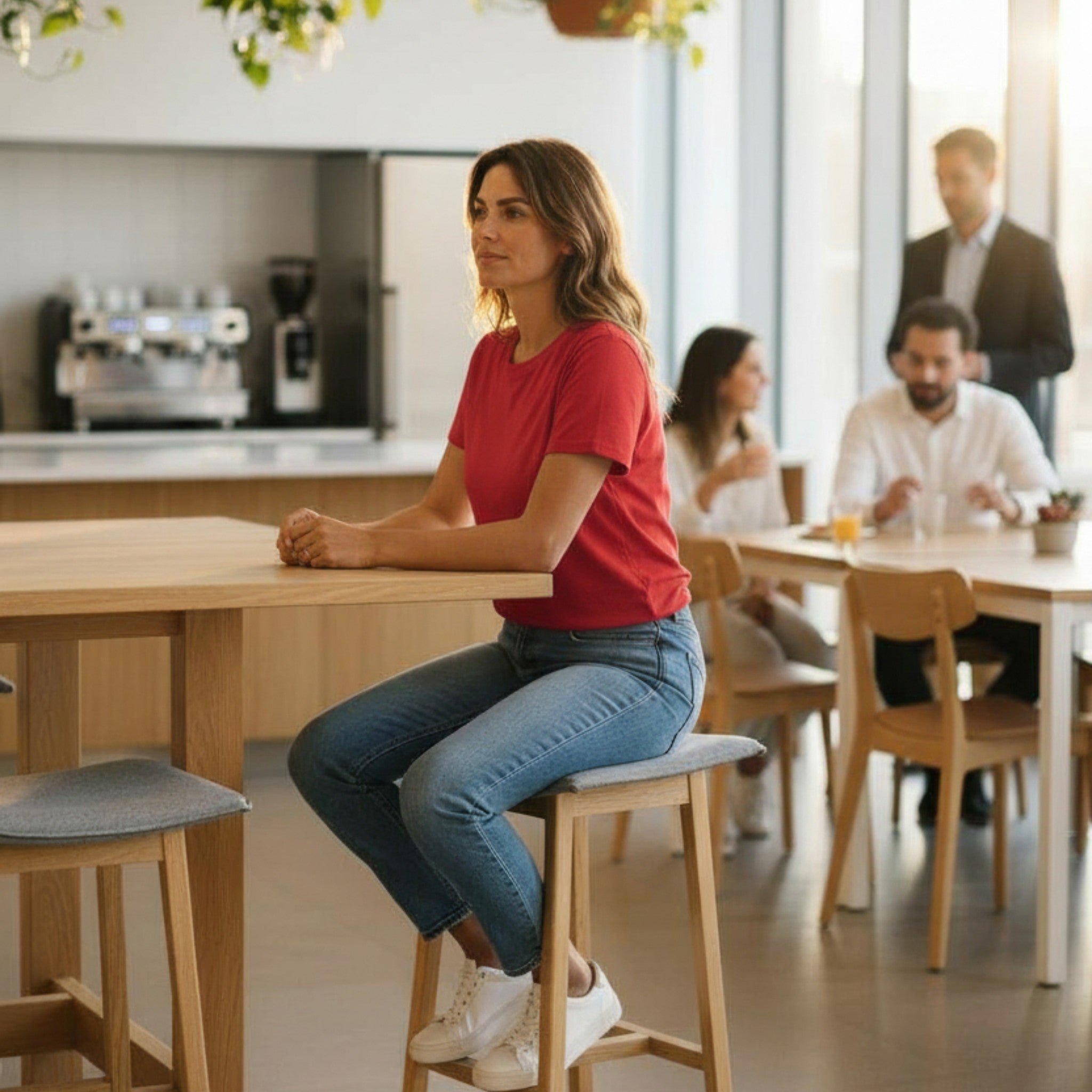 Orangebox: Taburete de bar gris - Reacondicionado