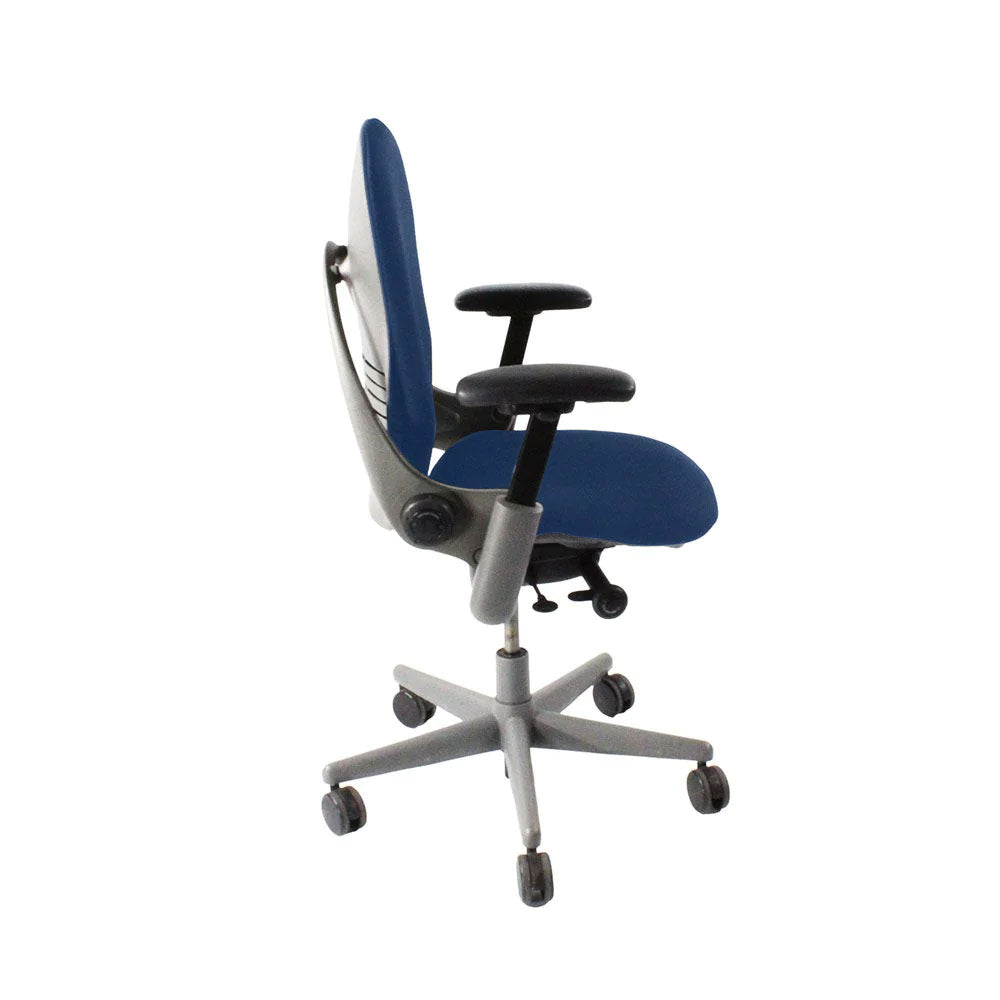 Steelcase Leap V1 Office Chair Grey Frame Blue Fabric Refurbished