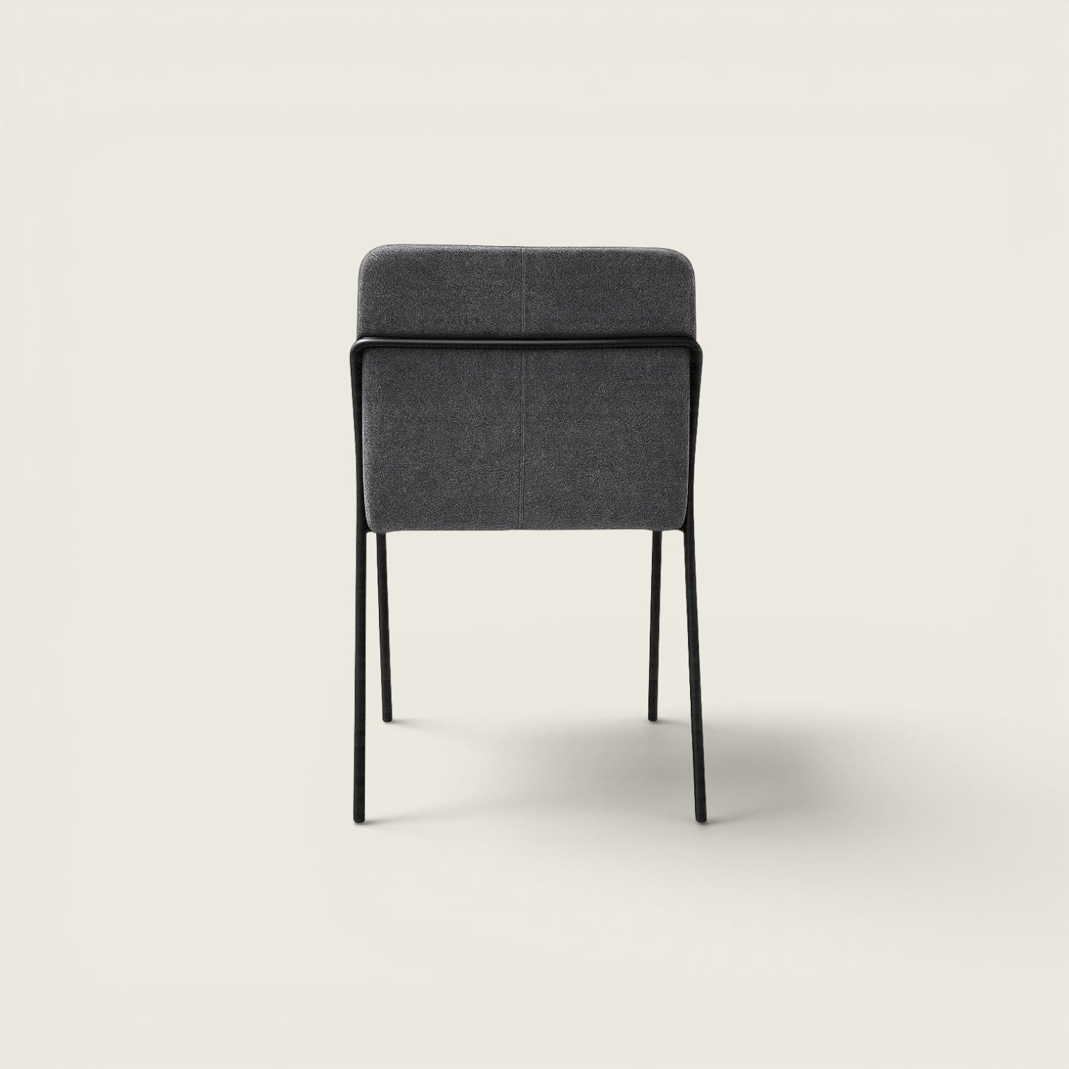 Saxen: Silla auxiliar/visitantes suave en tela gris - Reacondicionado